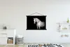 MuchoWow® Textilposter Pferd - Weiß - Schwarz 120x80 cm mit Produktbild-Vorschau 2