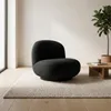 Loungesessel Emma aus Teddy Bouclé drehbar - Schwarz Produktbild-Vorschau 6