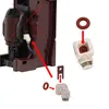 A collage showing parts of a coffee machine and replacement O-rings, with red arrows indicating placement and red X's marking incorrect usage. Produktbild-Vorschau