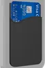 A close-up of a black phone case with a credit card inserted into a card slot. Produktbild-Vorschau