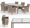 CASARIA® Polyrattan Gartenmöbel Set 7teilig Stühle Produktbild-Vorschau 1