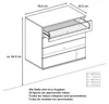 Vladon Kommode hängend Pavos V3, Sideboard mit 4 Schubladen Produktbild-Vorschau 7