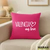 Huuraa Kissen Valencia my love 40x40cm mit Füllung Fuchsia Produktbild-Vorschau 2