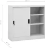 vidaXL Büroschrank mit Schiebetür Hellgrau 90x40x90 cm Produktbild-Vorschau 10