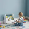 Montessori detská knižnica, 3-úrovňový organizér z bieleho Náhľad obrázku produktu 2