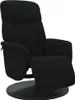 vidaXL Fauteuil relax avec repose-pieds noir velours Voir les images du produit 1