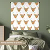 MuchoWow® Wandteppich Wandbehang Hirsche - Blumen - Blätter Produktbild-Vorschau 4