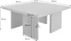 sweeek - Quadratischer Couchtisch - Travertinlook Produktbild-Vorschau 6