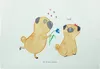 Mr. & Mrs. Panda Glas Schneideplatte Mops Verliebt - Weiß - Produktbild-Vorschau 1