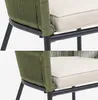 Close-up view of the armrest and seat cushion of a garden chair. Produktbild-Vorschau