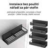 Sada 2 magnetických polic na lednici – Černá – Kovový Náhled obrázku produktu 5