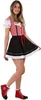Dirndl met rood-wit geruit patroon en een zwarte rok, maat: Productafbeelding-voorbeeld 2