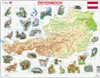 Larsen Puzzle Österreich (topographische Karte) mit Produktbild-Vorschau 1