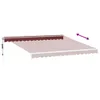 The Living Store Markise Automatisch mit LED Weinrot Produktbild-Vorschau 7