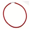 Seidenkordel rot 925/- Sterling Silber Verschluß 49 cm Produktbild-Vorschau 3