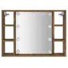 Specchiera con LED in rovere fumé 76x15x55 cm Anteprima dell’immagine prodotto 3