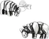 Ohrringe Ohrstecker 925 Sterling Silber mit Nashorn Produktbild-Vorschau 1