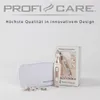 A white cosmetic bag and a rose gold and white electric manicure/pedicure set with its box are displayed on a white background. Anteprima dell’immagine prodotto