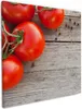 Wallario Premium Leinwandbild Tomaten und Gewürze auf altem Produktbild-Vorschau 1