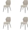 Hoyz - Stuhl Len - Boucle - Sandfarbe - 4 Stück Produktbild-Vorschau 3