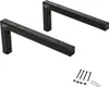 2x Wandkonsole Waschtischhalterung Regalträger matt schwarz Produktbild-Vorschau 2