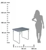 HOWHOMELY | Klapptisch - Campingtisch - grau - 80 x 60 x 69 Produktbild-Vorschau 3