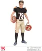 A young boy dressed in an American football costume, holding a football and a helmet. Produktbild-Vorschau