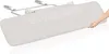 A hand is shown adjusting a beige bed rail. Voir les images du produit
