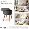 tectake® Sitzhocker mit Stauraum Yara in Leinenoptik Produktbild-Vorschau 6
