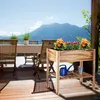 Relaxdays Hochbeet Holz, Ablagefach, Pflanzkasten Balkon, Produktbild-Vorschau 2