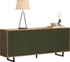 A sideboard with a lamp and decorative items on top, presented against a white background. Podgląd zdjęcia produktu