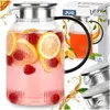 Vilde | Glaskaraffe mit Deckel - Wasserkrug 1,5L - Karaffe Produktbild-Vorschau 3
