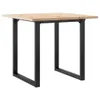 A product shot of a wooden table with black metal legs against a white background. Anteprima dell’immagine prodotto
