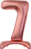 Nummer Rose Gold Zahl 7 Folienballon mit Basis 74 cm Produktbild-Vorschau 1