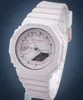 A close-up studio shot of a pink Casio G-Shock watch. Produktbild-Vorschau