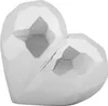 Mauro Ferretti Vase Herz 19x9x18 cm silber Produktbild-Vorschau 1