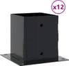 vidaXL Supporto per palo quadrato 12 pezzi 121x121mm Anteprima dell’immagine prodotto 1