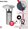 KOTARBAU® Chapeau De Cheminée Inox ø 80 mm Argent Chapeau Voir les images du produit 7