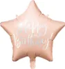 Palloncino in foil stella con scritta Happy Birthday 40cm Anteprima dell’immagine prodotto 1