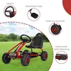 Kinder Gokart mit Handbremse & verstellbarem Sitz, Tretauto Produktbild-Vorschau 4