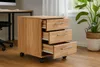Rollcontainer Schubcontainer Kernbuche Büroschrank 3 Produktbild-Vorschau 2