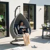 HOME DELUXE Hängesessel aus Seilgeflecht CADEIRA Hellgrau - Produktbild-Vorschau 3
