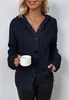 ASKSA Damen Langarm Grobstrickjacke Kordelzug Kurz Produktbild-Vorschau 1
