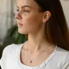 MATERIA Amethyst Ohrringe lila Tropfenform mit Brisuren - Produktbild-Vorschau 3