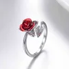 Offener Fingerring für Damen, Rose, Blume, verstellbar, Produktbild-Vorschau 3