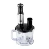 A kitchen appliance set, including an immersion blender and a food processor attachment, is displayed against a white background. Produktbild-Vorschau