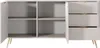An open sideboard with shelves and drawers, displayed against a white background. Produktbild-Vorschau