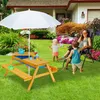 Relaxdays Kindersitzgruppe für draußen, Garten Picknickbank Produktbild-Vorschau 3