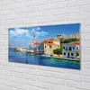 Glasbilder 100x50 Wandkunst Griechenland Küste Berge Produktbild-Vorschau 2