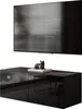TV-Hängeschrank COLGANTE 100 schwarz Hochglanz mit LED Produktbild-Vorschau 2